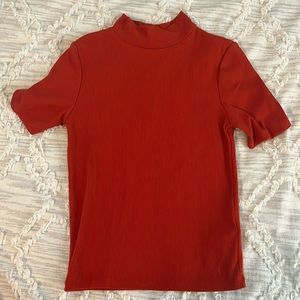 Gap- short sleeve mock turtleneck, medium